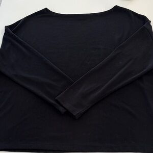 All Saints Black Crew Neck Top
